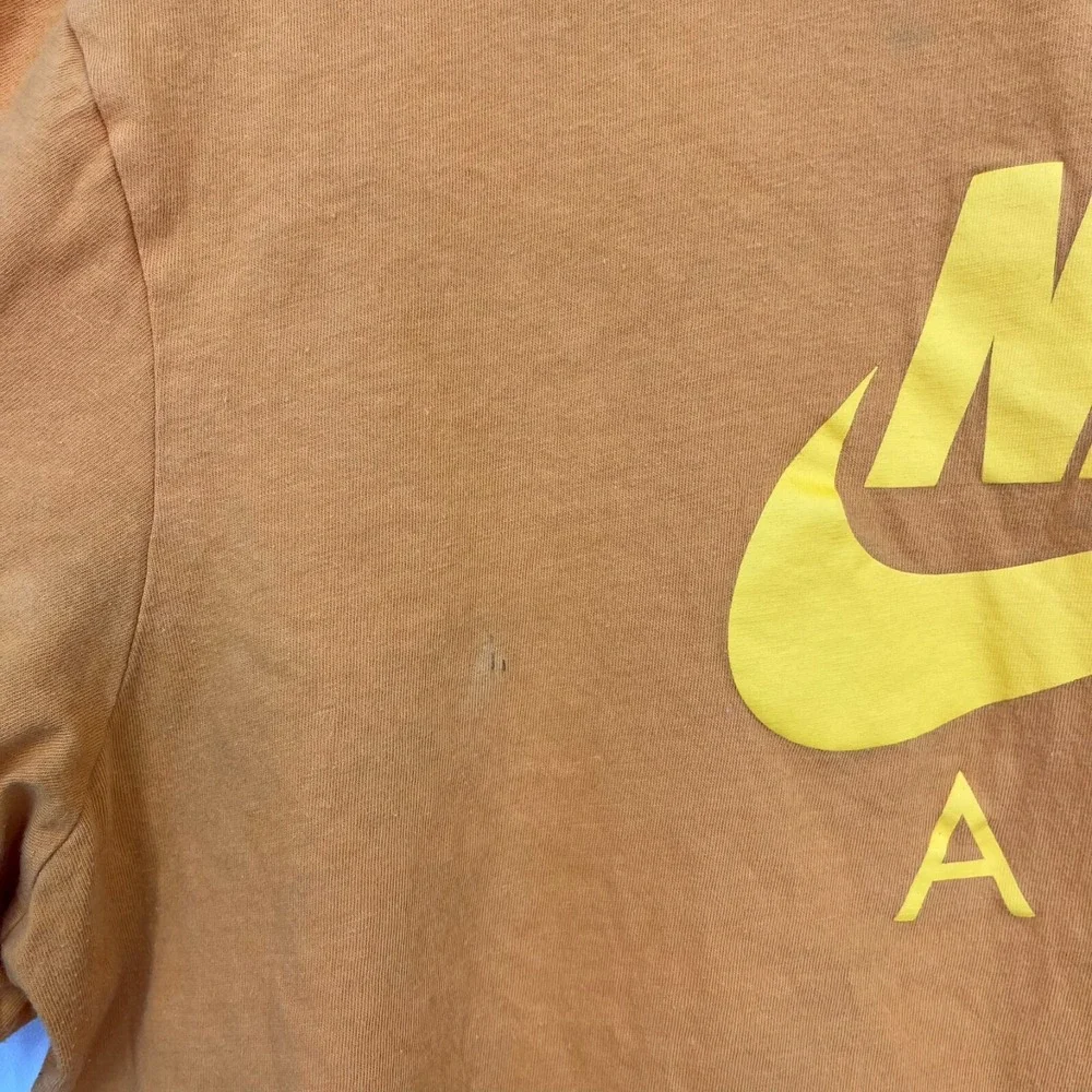 Nike Air Mens Graphic Tee Orange Yellow Short Sleeve T-Shirt Size XL